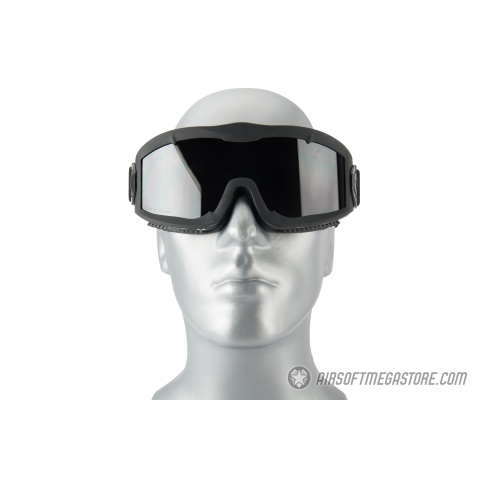Lancer Tactical AERO Protective Black Airsoft Goggles - SMOKE/YELLOW/CLEAR LENS