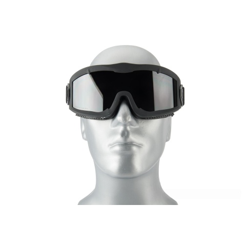 Lancer Tactical AERO Protective Black Airsoft Goggles - SMOKE/YELLOW/CLEAR LENS