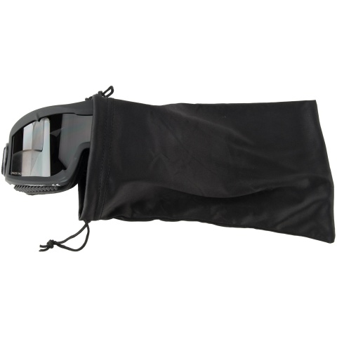 Lancer Tactical AERO Protective Black Airsoft Goggles - SMOKE/YELLOW/CLEAR LENS