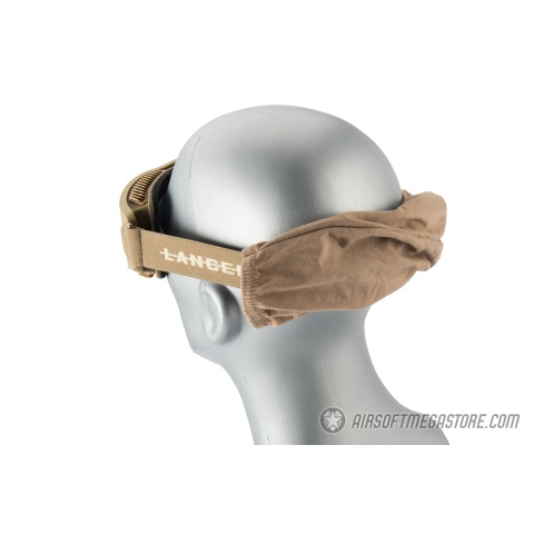 Lancer Tactical AERO Protective Tan Airsoft Goggles - SMOKE/YELLOW/CLEAR LENS