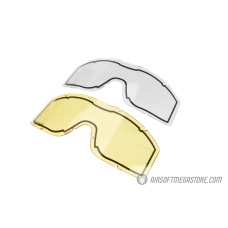 Lancer Tactical AERO Protective Tan Airsoft Goggles - SMOKE/YELLOW/CLEAR LENS