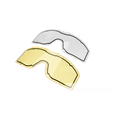 Lancer Tactical AERO Protective Tan Airsoft Goggles - SMOKE/YELLOW/CLEAR LENS