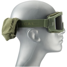 Lancer Tactical AERO Protective OD Green Airsoft Goggles - SMOKE/YELLOW/CLEAR LENS