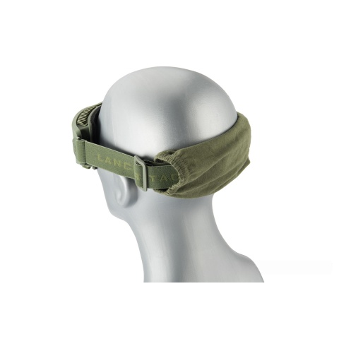 Lancer Tactical AERO Protective OD Green Airsoft Goggles - SMOKE/YELLOW/CLEAR LENS
