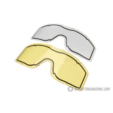 Lancer Tactical AERO Protective OD Green Airsoft Goggles - SMOKE/YELLOW/CLEAR LENS