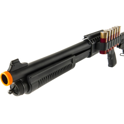 JAG Arms Scattergun TSS Airsoft Gas Shotgun w/ Side Saddle - BLACK
