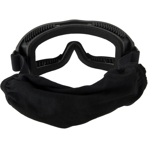 Lancer Tactical AERO Protective Black Airsoft Goggles - CLEAR LENS