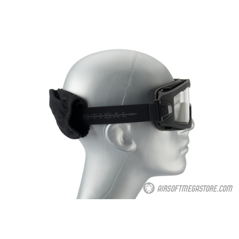 Lancer Tactical AERO Protective Black Airsoft Goggles - CLEAR LENS