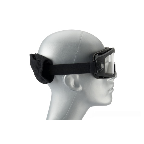 Lancer Tactical AERO Protective Black Airsoft Goggles - CLEAR LENS