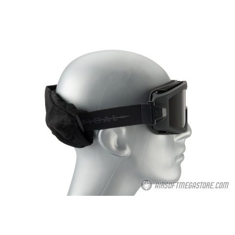 Lancer Tactical AERO Protective Black Airsoft Goggles - SMOKE LENS