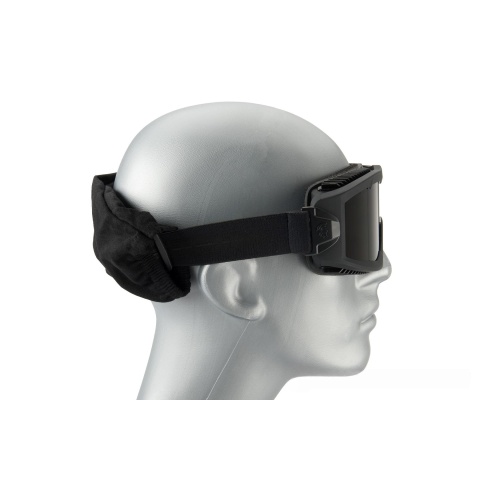 Lancer Tactical AERO Protective Black Airsoft Goggles - SMOKE LENS