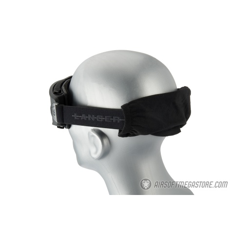 Lancer Tactical AERO Protective Black Airsoft Goggles - SMOKE LENS