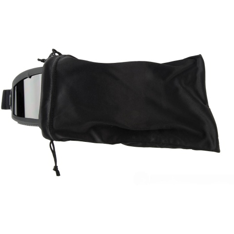 Lancer Tactical AERO Protective Black Airsoft Goggles - SMOKE LENS