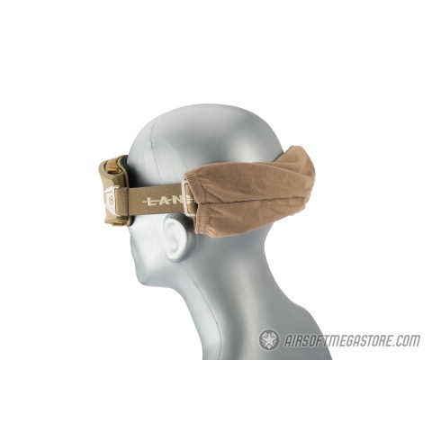 Lancer Tactical AERO Protective Tan Airsoft Goggles - CLEAR LENS