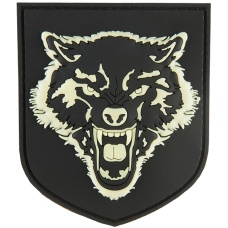 G-Force Wolf Glow-in-the Dark PVC Morale Patch - BLACK
