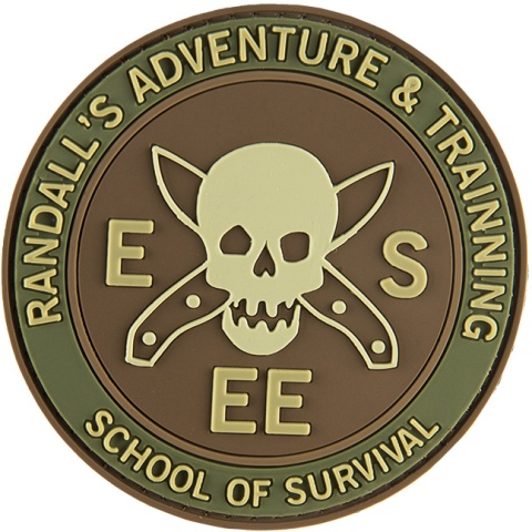 G-Force School of Survival PVC Morale Patch - GREEN/BROWN