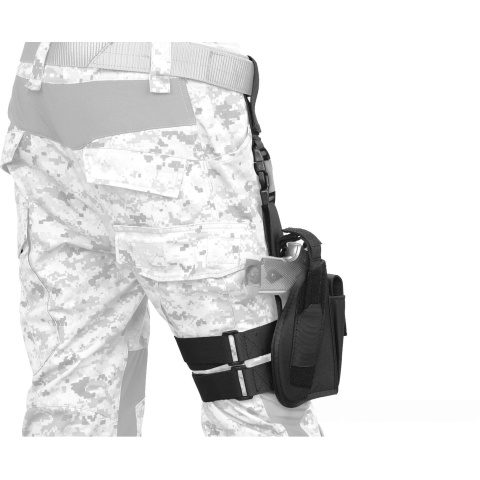 Lancer Tactical 1000D Nylon Drop Leg Holster - BLACK