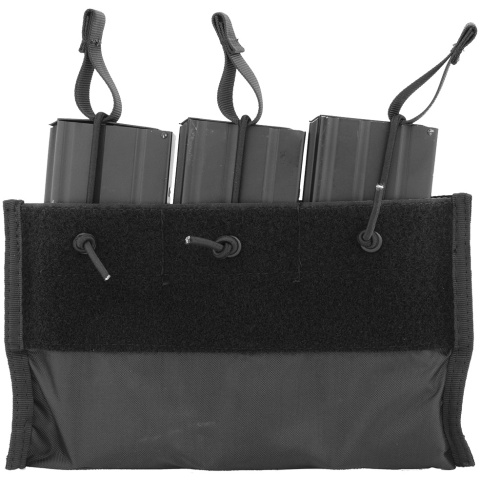 Lancer Tactical Nylon Triple Inner M4 Mag Pouch for CA-311 - BLACK