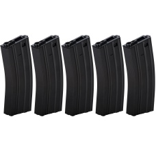 Lancer Tactical 300rd High Capacity Metal AEG Gen 2 [5X Pack] - BLACK