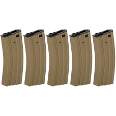 Lancer Tactical 300rd High Capacity Metal AEG Gen 2 [5X Pack] - TAN