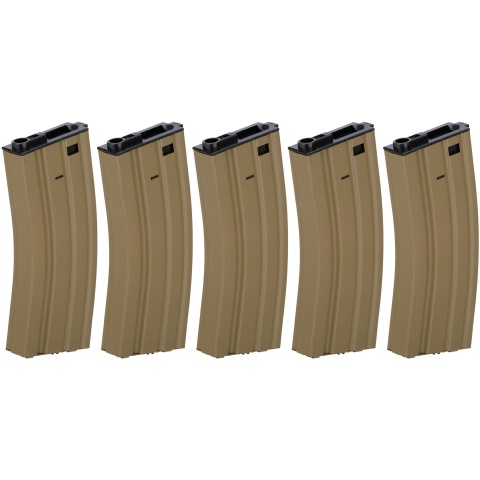 Lancer Tactical 300rd High Capacity Metal AEG Gen 2 [5X Pack] - TAN
