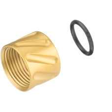 Atlas Custom Works ANGLES Full Metal -14mm CCW Thread Protector - GOLD