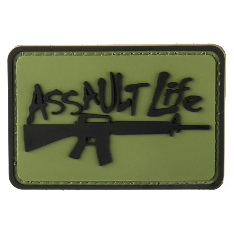 G-Force Assault Life PVC Morale Patch - OD Green