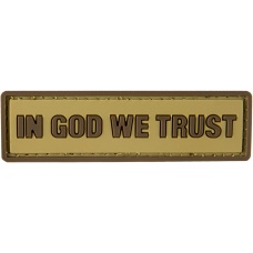 G-Force In God We Trust PVC Morale Patch - TAN