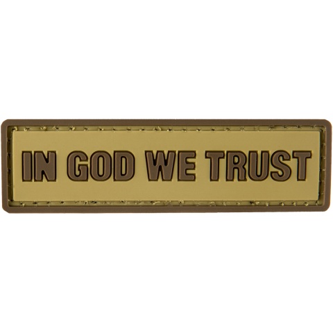 G-Force In God We Trust PVC Morale Patch - TAN