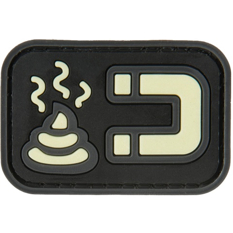 G-Force Glow-in-the-Dark S*** Magnet PVC Morale Patch - BLACK