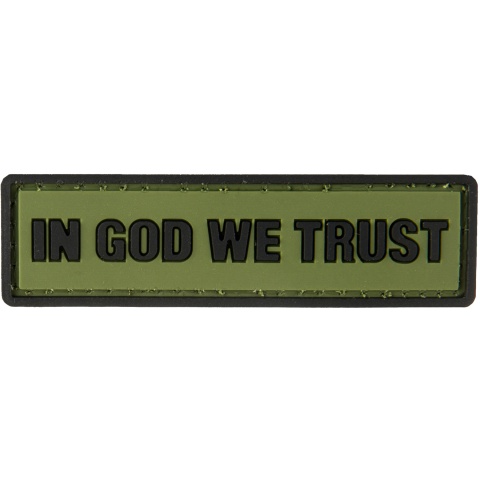 G-Force In God We Trust PVC Morale Patch - OD GREEN