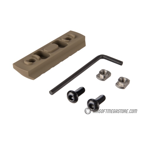 Ranger Armory 5-Slot Aluminum Picatinny Rail Section for M-LOK - TAN