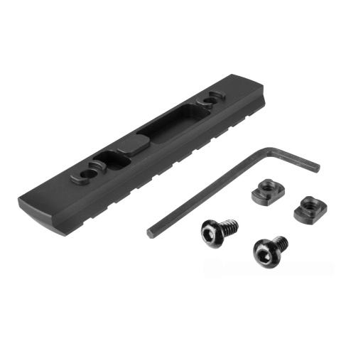Ranger Armory 9-Slot Aluminum Picatinny Rail Section for M-LOK - BLACK