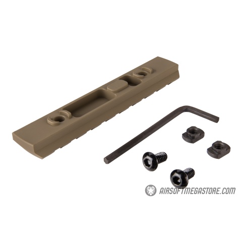 Ranger Armory 9-Slot Aluminum Picatinny Rail Section for M-LOK - TAN