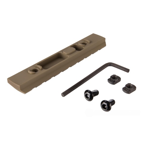 Ranger Armory 9-Slot Aluminum Picatinny Rail Section for M-LOK - TAN