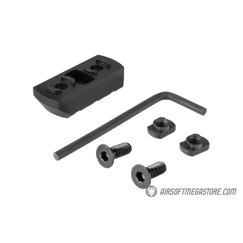 Ranger Armory 3-Slot Aluminum Picatinny Rail Section for M-LOK - BLACK