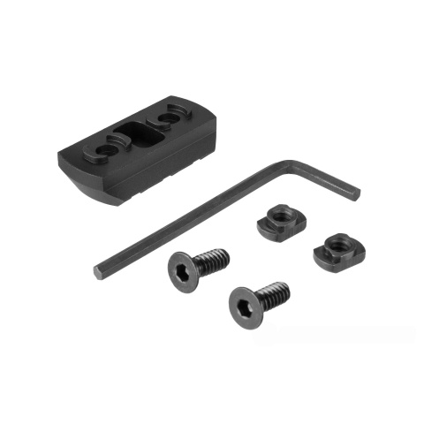 Ranger Armory 3-Slot Aluminum Picatinny Rail Section for M-LOK - BLACK