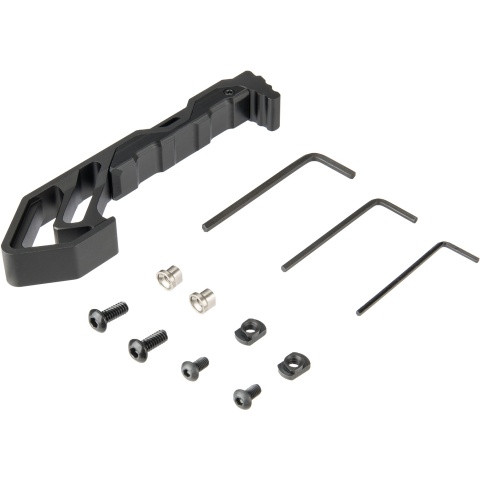 Ranger Armory KeyMod/M-LOK Aluminum Adaptable Curved Forward grip - BLACK