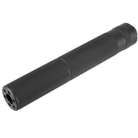 Lancer Tactical 195mm Aluminum Knurled Mock Suppressor - BLACK