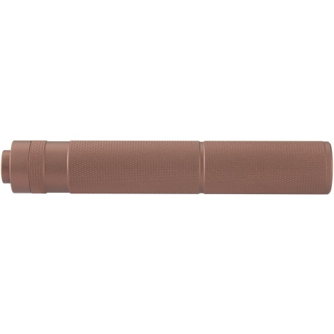 Lancer Tactical 195mm Aluminum Knurled Mock Suppressor - COYOTE BROWN