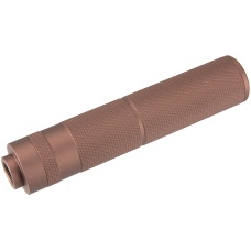 Lancer Tactical 155mm Aluminum Knurled Mock Suppressor - COYOTE BROWN