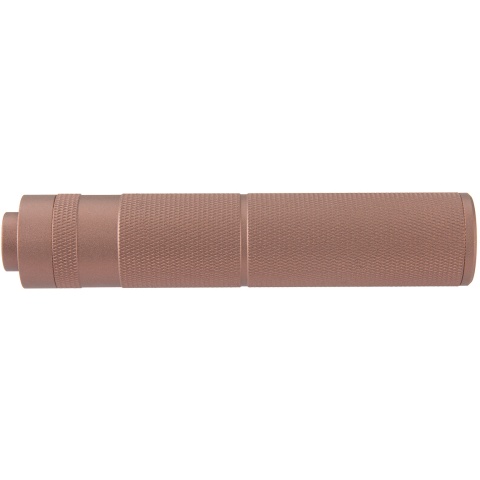 Lancer Tactical 155mm Aluminum Knurled Mock Suppressor - COYOTE BROWN
