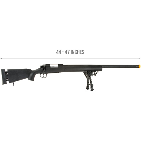 Echo1 M28 Bolt Action Airsoft Sniper Rifle w/ Bipod - BLACK