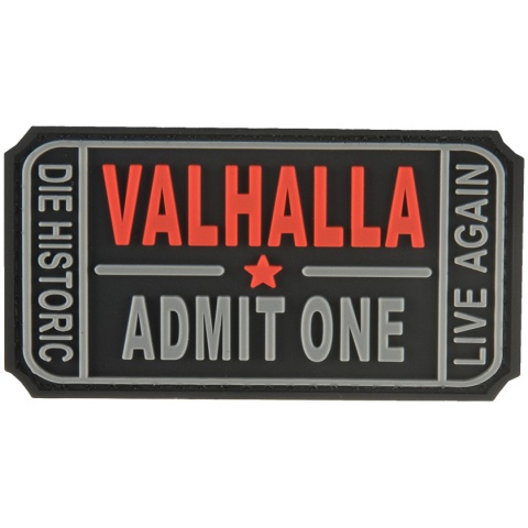 G-Force Valhalla Ticket PVC Morale Patch - BLACK