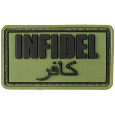 G-Force Infidel PVC Morale Patch - OD GREEN