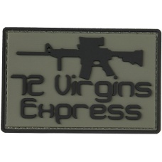 G-Force 72 Virgins Express PVC Morale Patch - BLACK