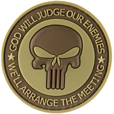 G-Force God Will Judge Our Enemies PVC Morale Patch - TAN