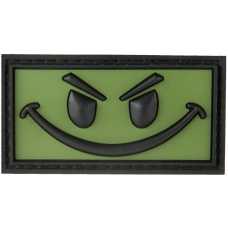 G-Force Big Evil Smiley PVC Morale Patch - OD GREEN
