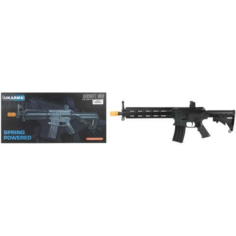 UK Arms P2215 M4 Quad Monolithic RIS Spring Rifle - BLACK