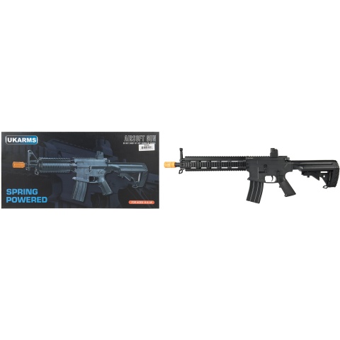 UK Arms P2216 M4 Polymer Quad Picatinny Spring Rifle - BLACK